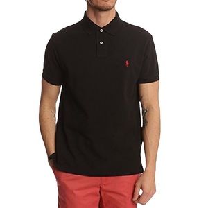 Polo by Ralph Lauren Black Polo Shirt with Red Logo
